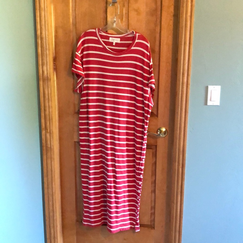 The Great size 2 (medium 8-10) orange t-shirt dress